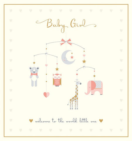 Welcome To The World Baby Girl Card