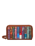 Brown Vegan Classic Bookworm Zip Around Purse