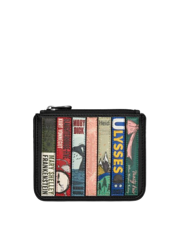 Black Vegan Classic Bookworm Zip Top Purse
