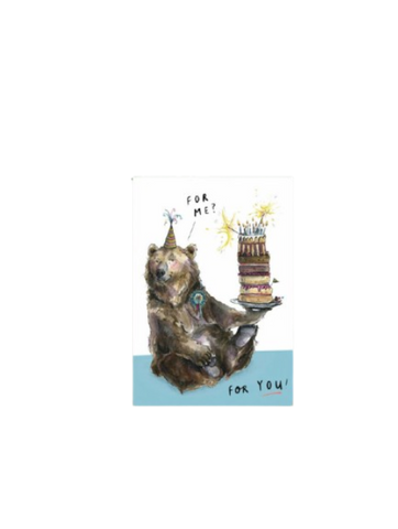 For Me For You Bear Card