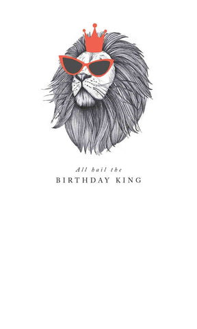 King Lion Birthday Card
