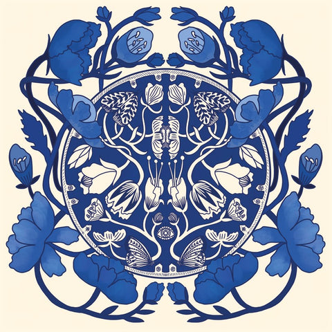 Blue Floral Card