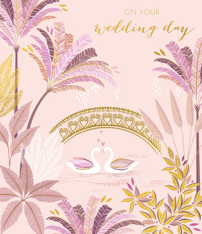 Wedding Swans & Bridge Card