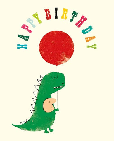 Happy Birthday Dino Suit Card