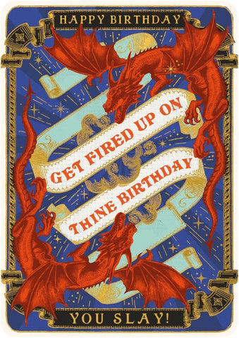 Huzzah Get Fired Up Card