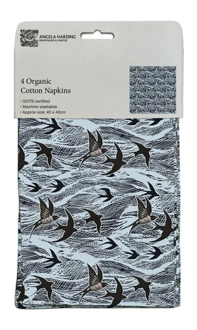 Swallow and Sea Organic Cotton Napkins