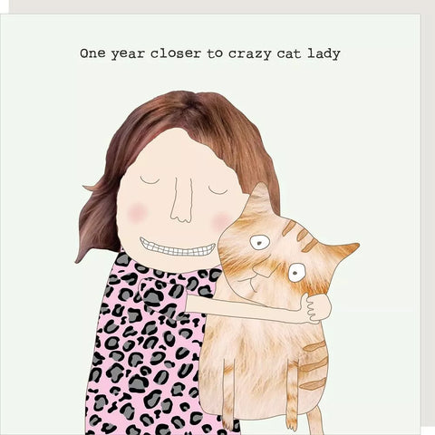 One Year Closer Crazy Cat Lady Card