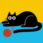 Cat & Ball of String Card
