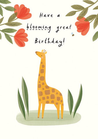 Blooming Birthday Giraffe Card