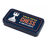 Travel Chess and Draughts Game in a Tin