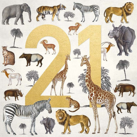 Safari 21st Birthday Card