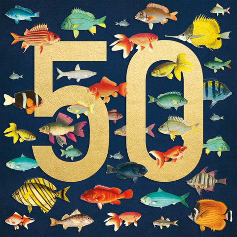 Bony Fish 50th Birthday Card