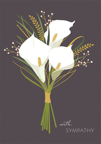 Lillies Sympathy Card by Sara Miller