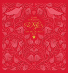 Red Floral Embossed To My Beautiful Wife On Valentine's Day Card