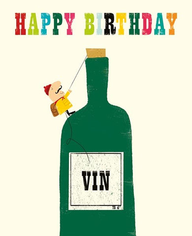 Wine Climber Birthday Card
