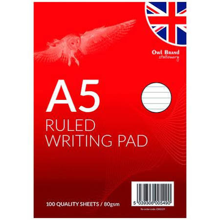 A5 Ruled Quality Writing Pad