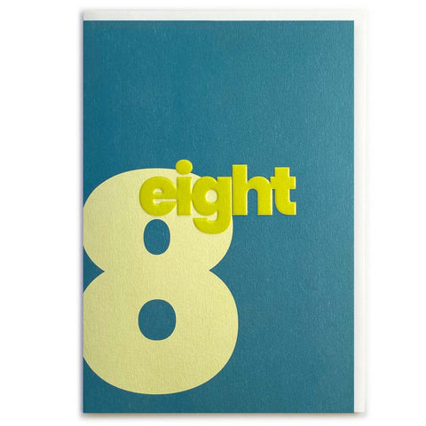 Blue & Yellow Eight Card by Rosie