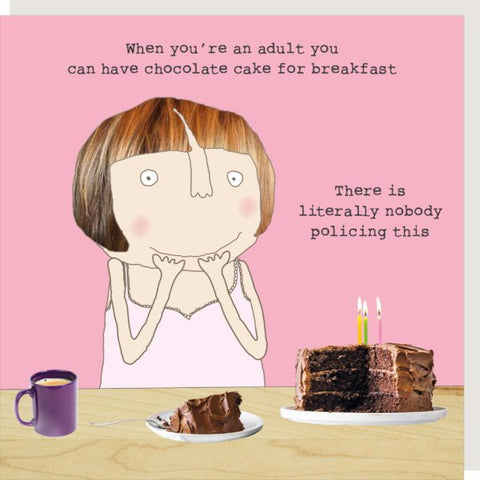 Cake Breakfast Card by Rosie