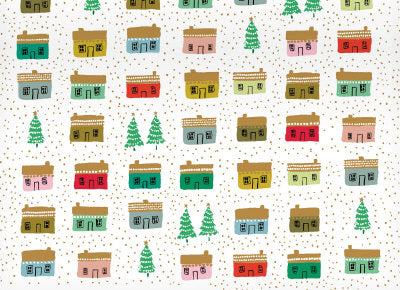 Little Houses Double-Sided Gift Wrap