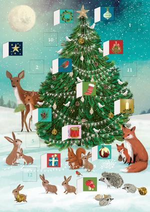 Festive Forest Advent Calendar Card