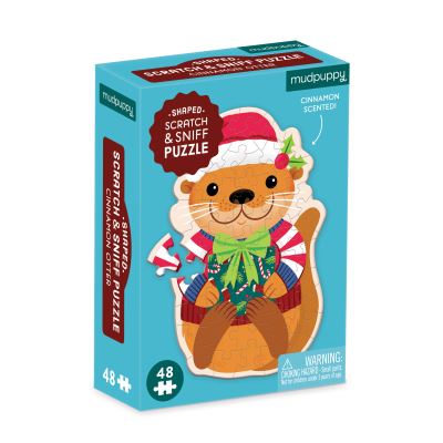 Cinnamon Otter 48 Piece Scratch and Sniff Shaped Mini Pzl