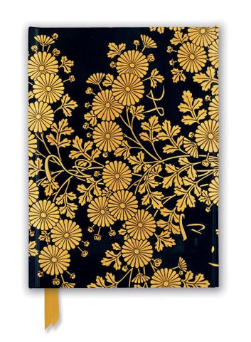 Black & Gold Chrysanthemums Foiled Journal