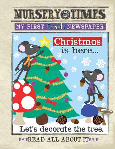 Christmas is Here Crinkly Newspaper by Nursery Times