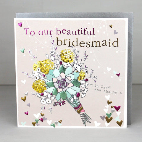 Beautiful Bridesmaid Thank You Card