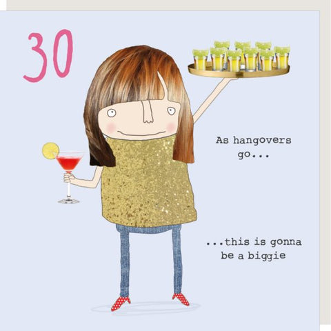 Female 30th Birthday Hangover Card