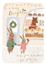 Daughter Christmas Bakery Card