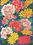 Peonies & Chrysanthemums Pocket Print Small Card