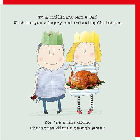 Mum & Dad Christmas Dinner Card