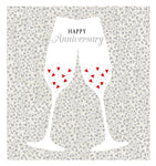 Two Glasses Anniversary Card